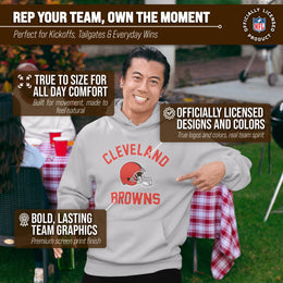Cleveland Browns NFL Adult Gameday Hooded Sweatshirt - Sport Gray