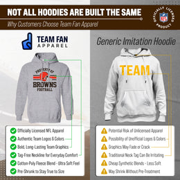 Cleveland Browns NFL Adult Property Of Hooded Sweatshirt - Sport Gray
