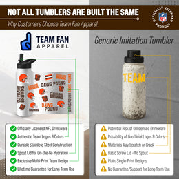 Cleveland Browns NFL 34Oz Native Quencher Water Bottle - White