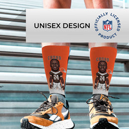 Cleveland Browns NFL Adult V Curve MVP Player Crew Socks - Orange