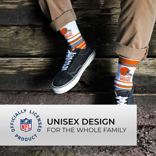 Cleveland Browns NFL Adult Striped Dress Socks - Orange