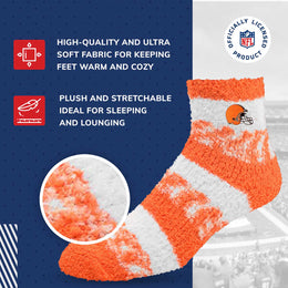 Cleveland Browns NFL Cozy Soft Slipper Socks - Orange