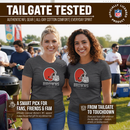 Cleveland Browns Women's NFL Ultimate Fan Logo Short Sleeve T-Shirt - Charcoal