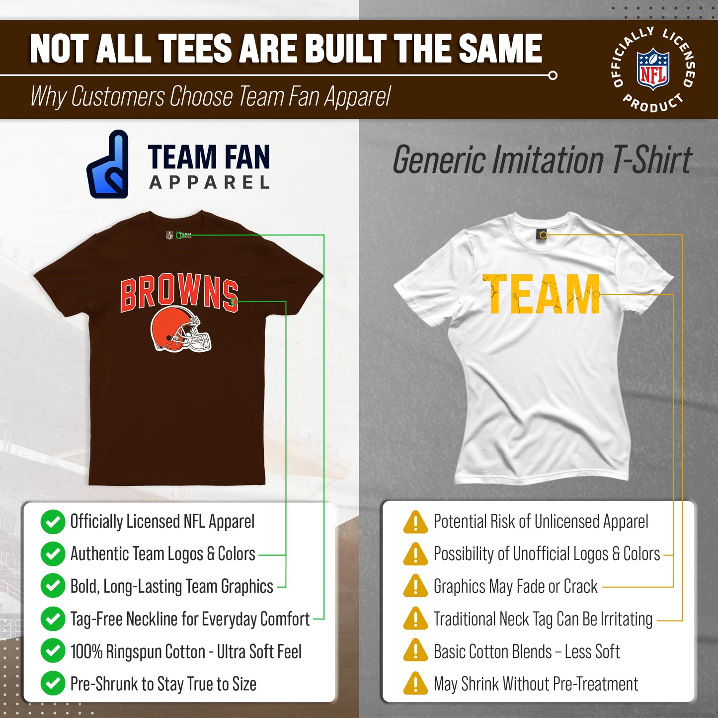Cleveland Browns NFL Home Team Tee - Brown
