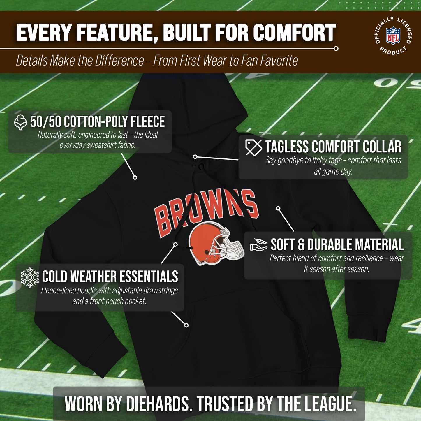 Cleveland Browns NFL Home Team Hoodie - Black