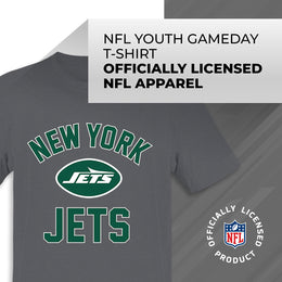 New York Jets NFL Youth Gameday Football T-Shirt - Charcoal