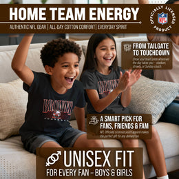 Cleveland Browns NFL Youth Overtime Blueprint Football T-Shirt Unisex Tag Free Comfortable - Black