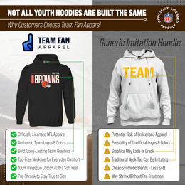Cleveland Browns NFL Youth Modern Endzone Football Fleece Hooded Sweatshirt - Black