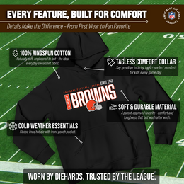 Cleveland Browns NFL Youth Modern Endzone Football Fleece Hooded Sweatshirt - Black