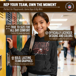 Cleveland Browns NFL Youth Overtime Blueprint Football Fleece Hooded Sweatshirt - Black