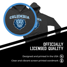Columbia Lions NCAA Adult Cotton Blend Charcoal Hooded Sweatshirt - Charcoal