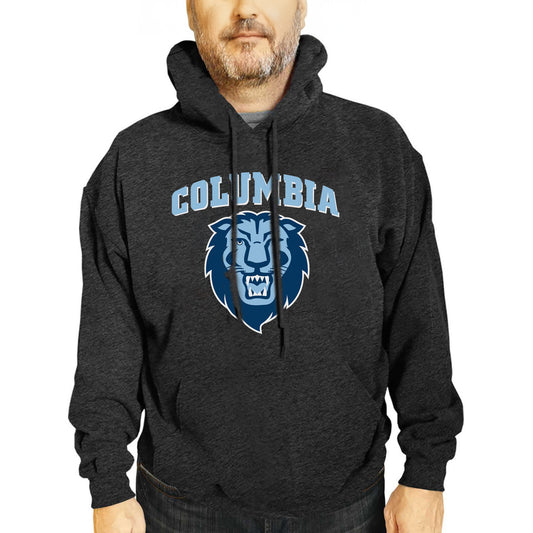 Columbia Lions NCAA Adult Cotton Blend Charcoal Hooded Sweatshirt - Charcoal