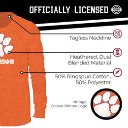 Clemson Tigers NCAA MVP Adult Long-Sleeve Shirt - Orange