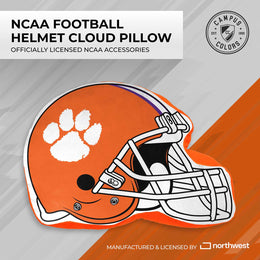 Clemson Tigers NCAA Helmet Super Soft Football Pillow - Orange