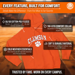 Clemson Tigers Adult Arch & Logo Soft Style Gameday Hooded Sweatshirt - Orange