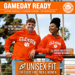 Clemson Tigers Adult Arch & Logo Soft Style Gameday Hooded Sweatshirt - Orange