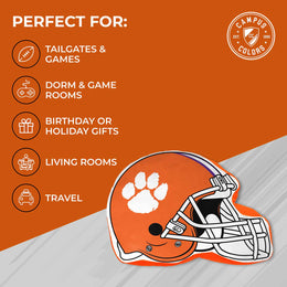 Clemson Tigers NCAA Helmet Super Soft Football Pillow - Orange