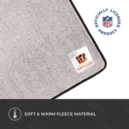 Cincinnati Bengals NFL Silk Touch Sherpa Throw Blanket - Black