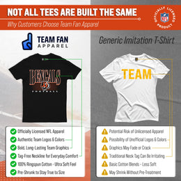 Cincinnati Bengals NFL Adult Overtime Blueprint Tag-Less T-Shirt - Black