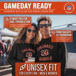 Cincinnati Bengals NFL Adult Gameday Football Crewneck Sweatshirt - Black