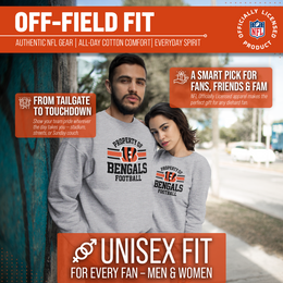 Cincinnati Bengals NFL Adult Property Of Crewneck Fleece Sweatshirt - Sport Gray