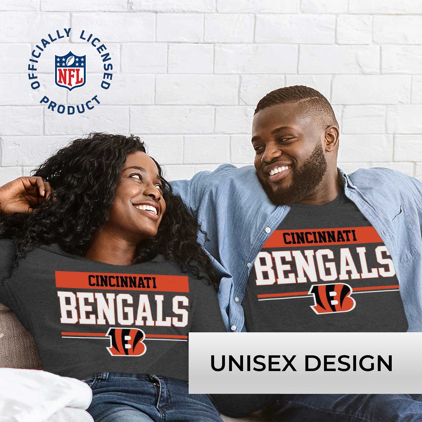 Cincinnati Bengals NFL Adult Charcoal Long Sleeve T Shirt - Charcoal