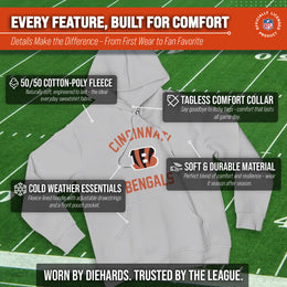 Cincinnati Bengals NFL Adult Gameday Hooded Sweatshirt - Sport Gray