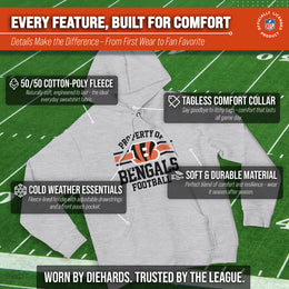 Cincinnati Bengals NFL Adult Property Of Hooded Sweatshirt - Sport Gray