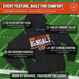 Cincinnati Bengals NFL Adult Gameday Charcoal Hooded Sweatshirt - Charcoal