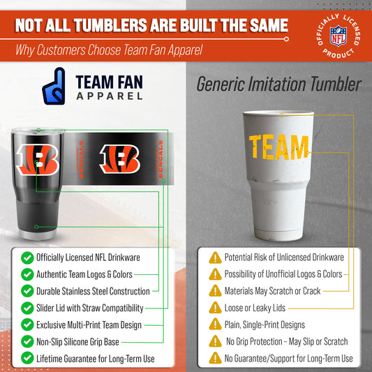 Cincinnati Bengals NFL 30oz Gameday Stainless Steel Tumbler - Black