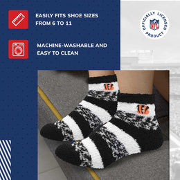 Cincinnati Bengals NFL Cozy Soft Slipper Socks - Black