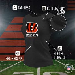 Cincinnati Bengals Women's NFL Ultimate Fan Logo Short Sleeve T-Shirt - Black