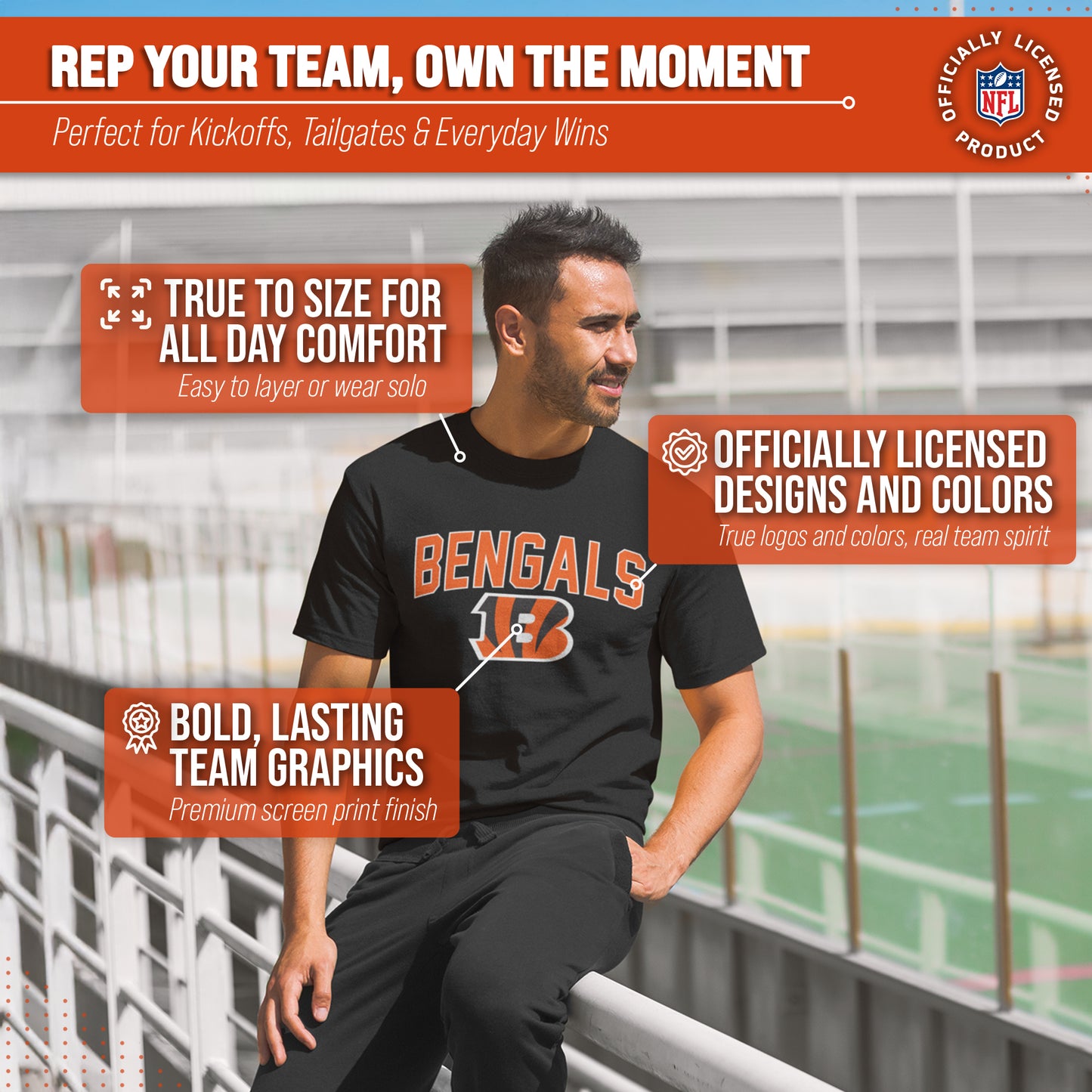 Cincinnati Bengals NFL Home Team Tee - Black