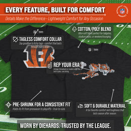 Cincinnati Bengals NFL Modern Throwback T-shirt - Black