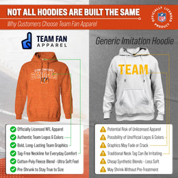 Cincinnati Bengals NFL Adult Unisex Starting Fresh Ultra Soft Fleece Hooded Sweatshirt - Orange