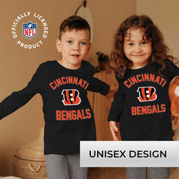 Cincinnati Bengals NFL Gameday Youth Football Long Sleeve Shirt - Black