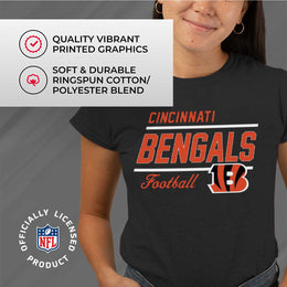 Cincinnati Bengals NFL Womens Plus Size Relaxed Fit T-Shirt - Black