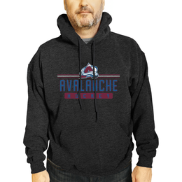Colorado Avalanche NHL Adult Heather Charcoal True Fan Hooded Sweatshirt Unisex - Charcoal