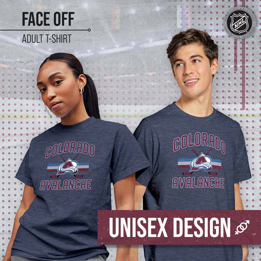 Colorado Avalanche NHL Adult Faceoff Tag-Less T-Shirt - Navy