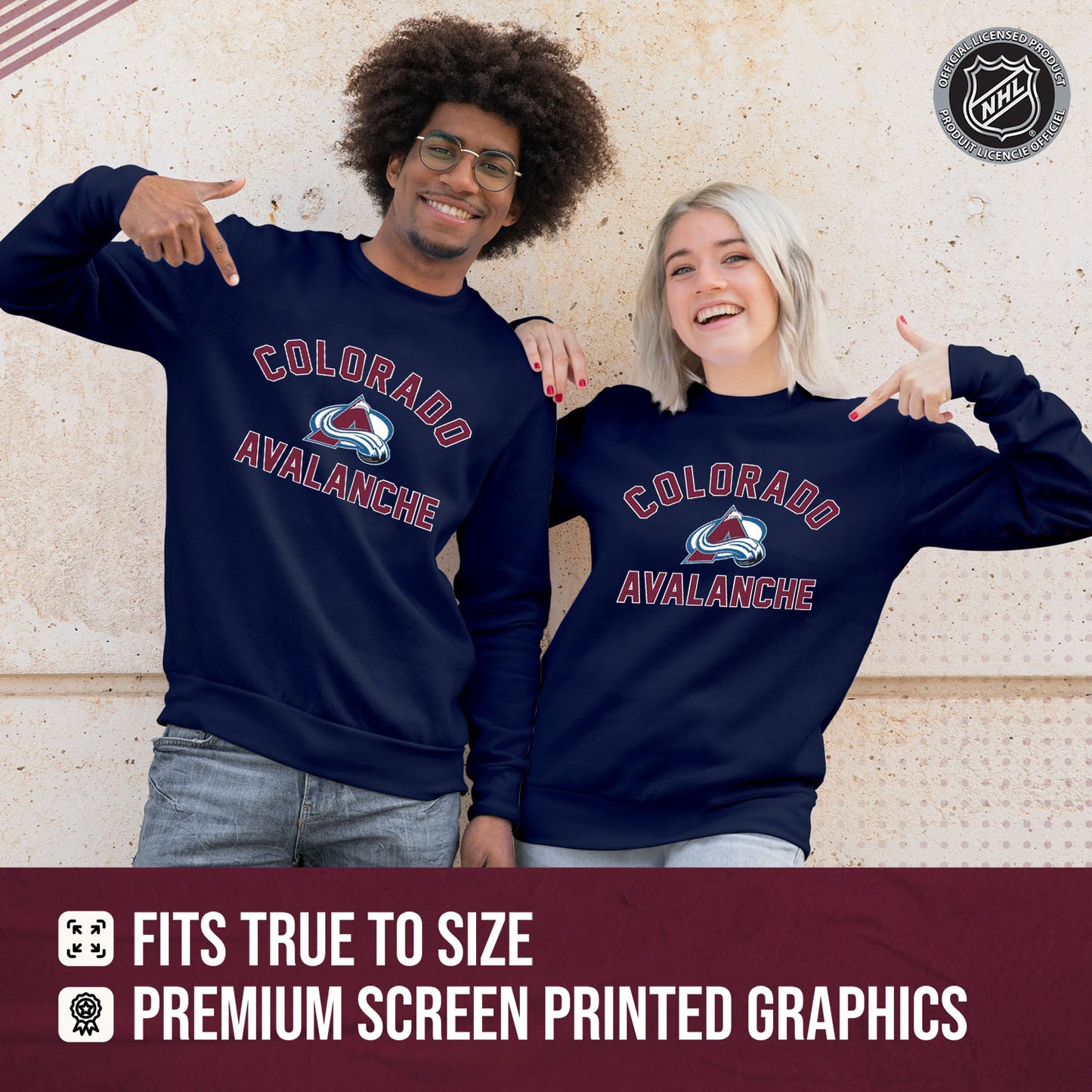 Colorado Avalanche Adult NHL Gameday Crewneck Sweatshirt - Navy