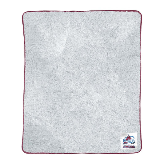 Colorado Avalanche NHL Silk Touch Sherpa Throw Blanket - Blue