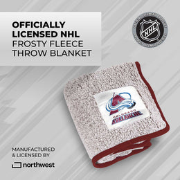 Colorado Avalanche NHL Silk Touch Sherpa Throw Blanket - Blue