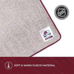 Colorado Avalanche NHL Silk Touch Sherpa Throw Blanket - Blue