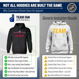 Columbus Blue Jackets NHL Adult Heather Charcoal True Fan Hooded Sweatshirt Unisex - Charcoal