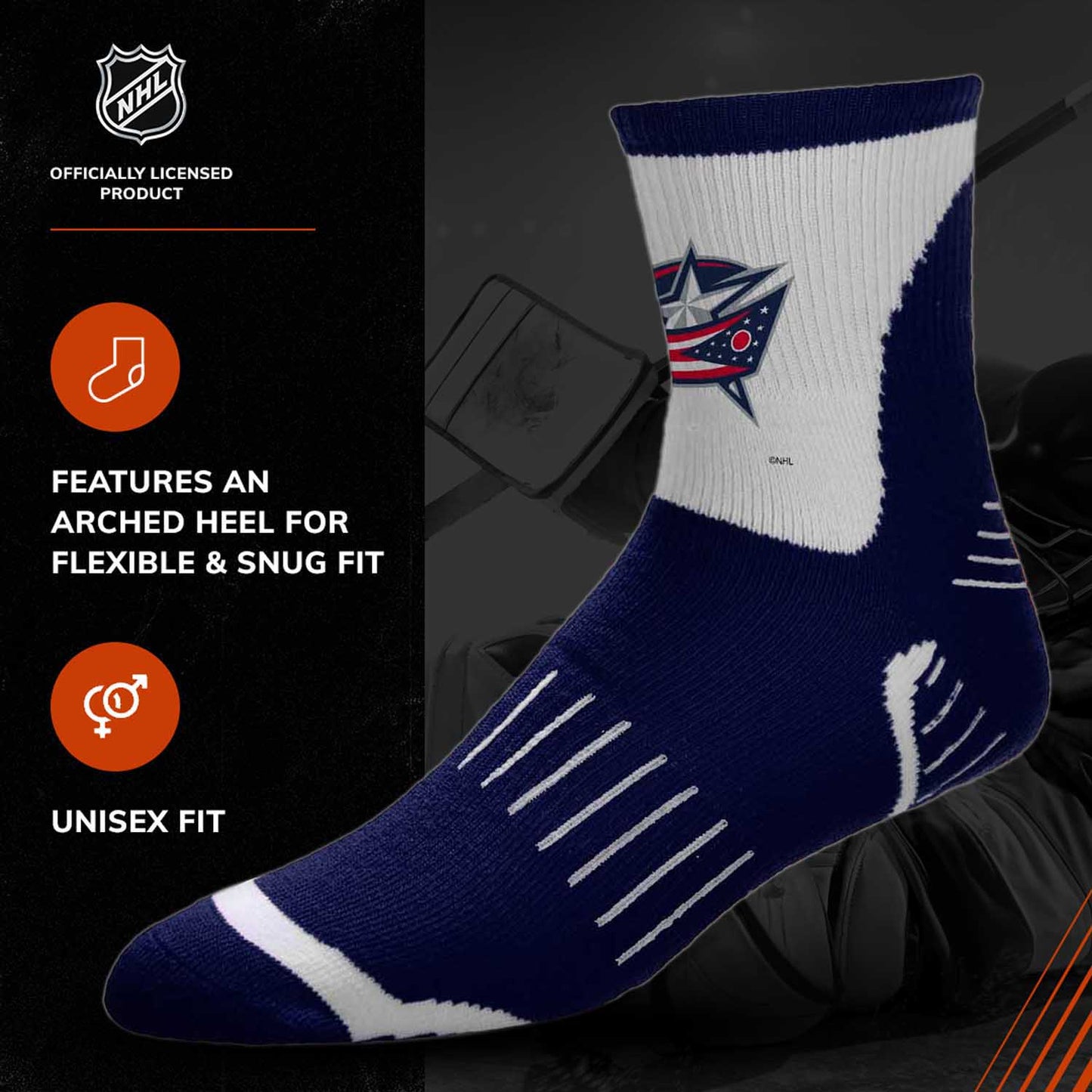Columbus Blue Jackets NHL Youth Surge Socks - Navy