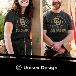 Colorado Buffaloes Adult MVP Heathered Cotton Blend T-Shirt - Black