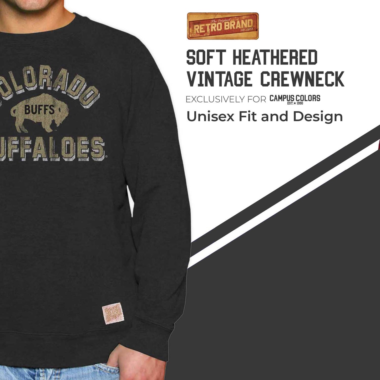 Colorado Buffaloes Adult University Crewneck - Black