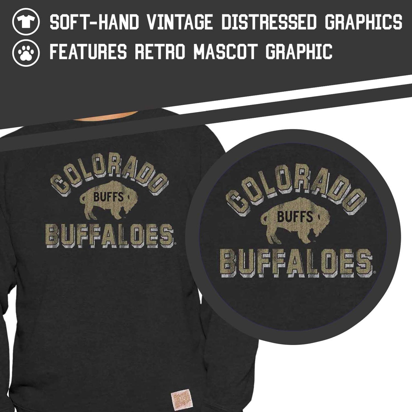 Colorado Buffaloes Adult University Crewneck - Black