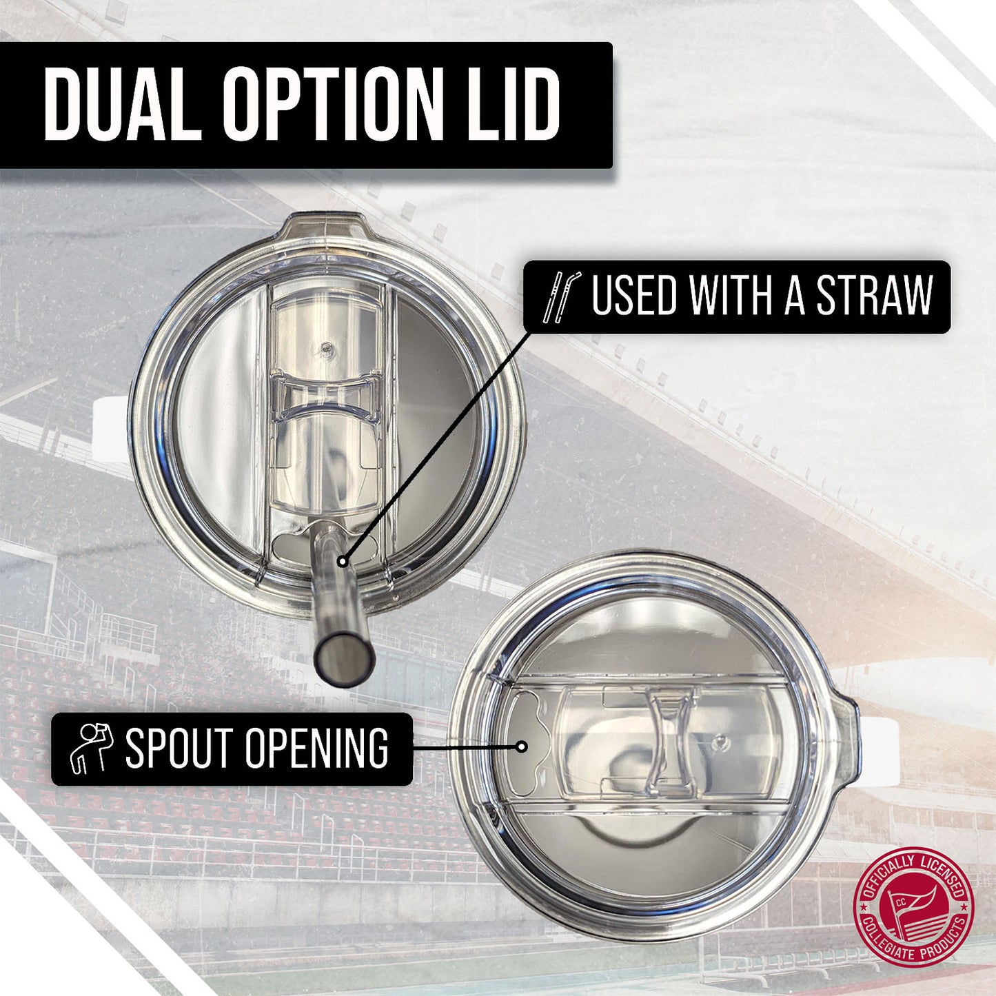 Colorado Buffaloes NCAA Stainless Steel 20oz Roadie With Handle & Dual Option Lid With Straw - White