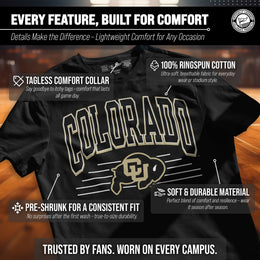 Colorado Buffaloes NCAA Adult Unisex Overtime Classics T-Shirt - Black